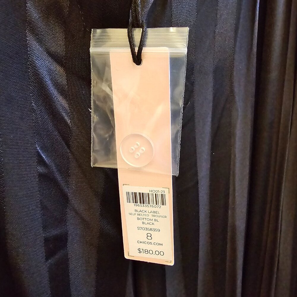 Chico's Black Label Trousers, Size 8, Black, NWT - Picture 5 of 12